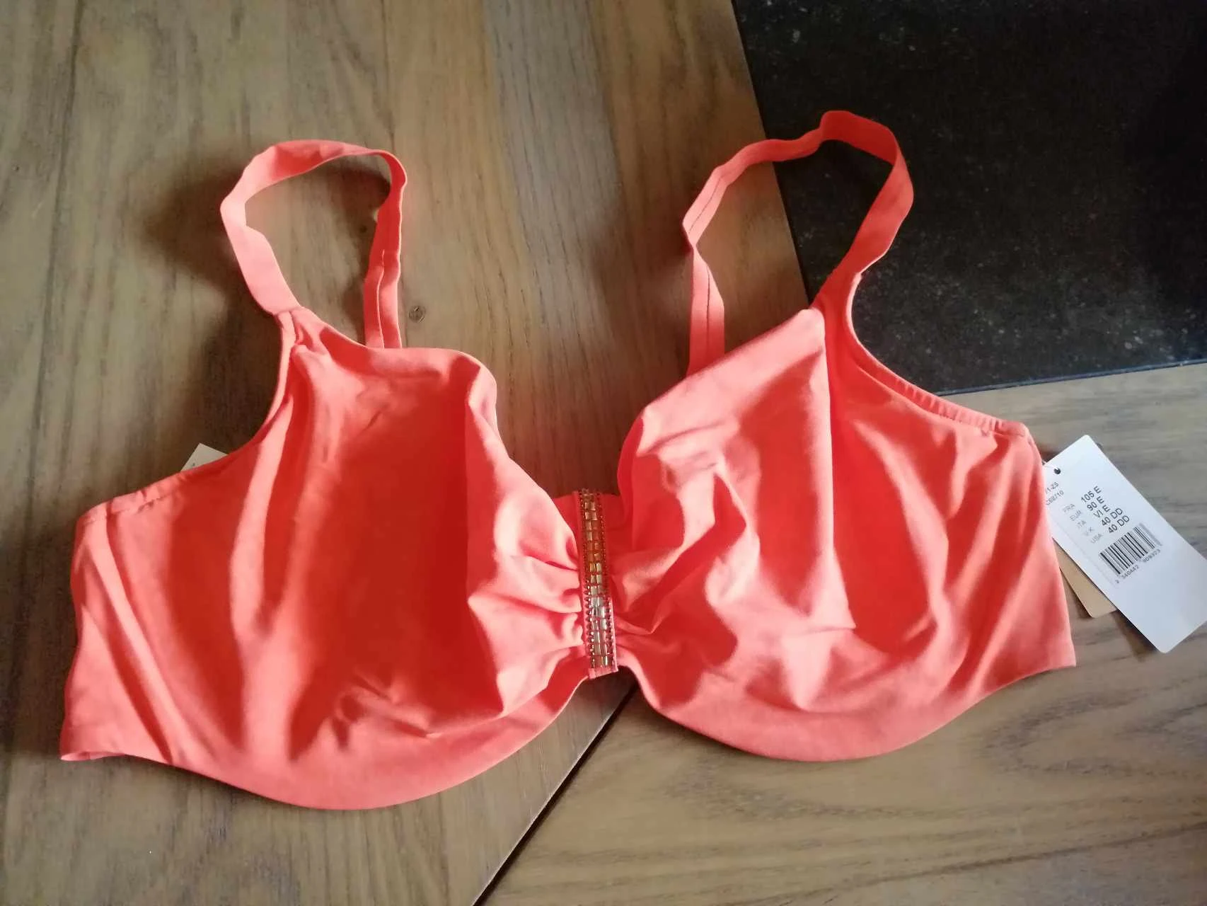 bh oranje merk chantelle - eu 90e - 150e - nieuw